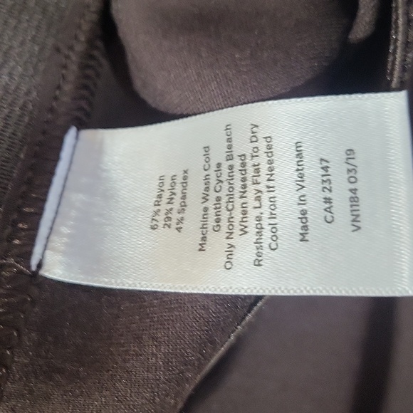 TALBOTS Brown Rayon Blend Wide Elastic Band Waist Skinny Pants with Zip Ankle - Picture 13 of 13